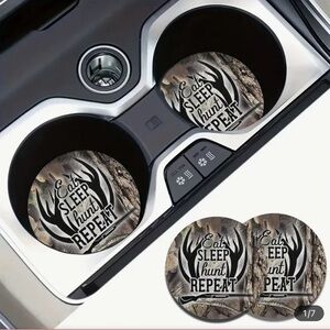 Camouflage Car Coasters with Hunting Design